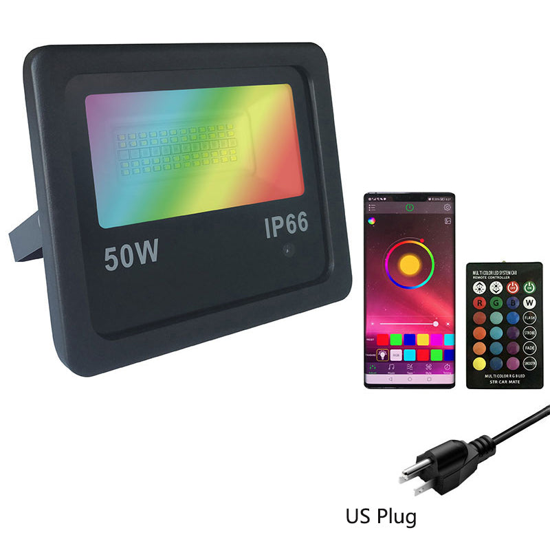 High Quality RGB 50W IP66 Waterproof Remote Control Led Smart Flood Light