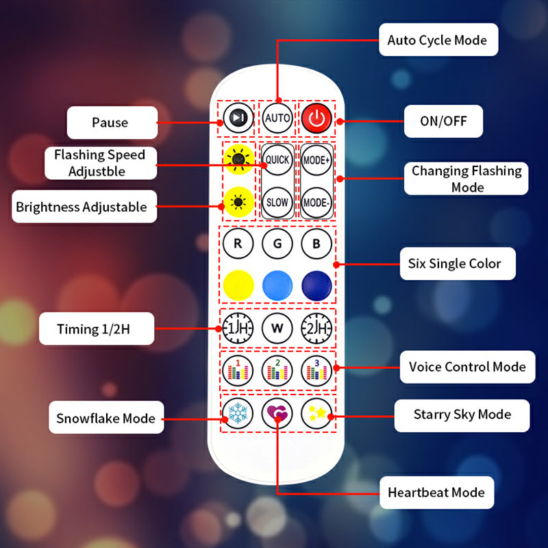 Decorative String Lamp Multicolor RGB Smart App Control Led String Lights