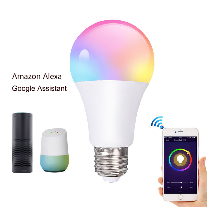 Stepless Dimmable Color Changing Led Light Bulb Smart Wifi RGB SMD Led Bulb