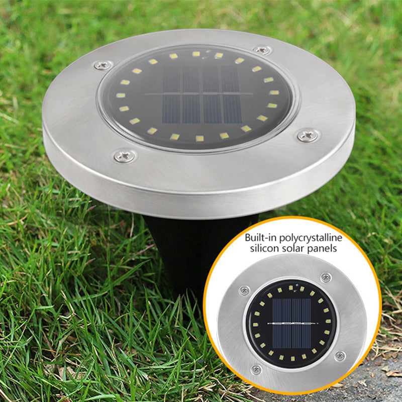 Solar Garden Lights Outdoor Waterproof LED Terrace Outdoor Night View Decorative Stainless Steel Lawn Night Lamps