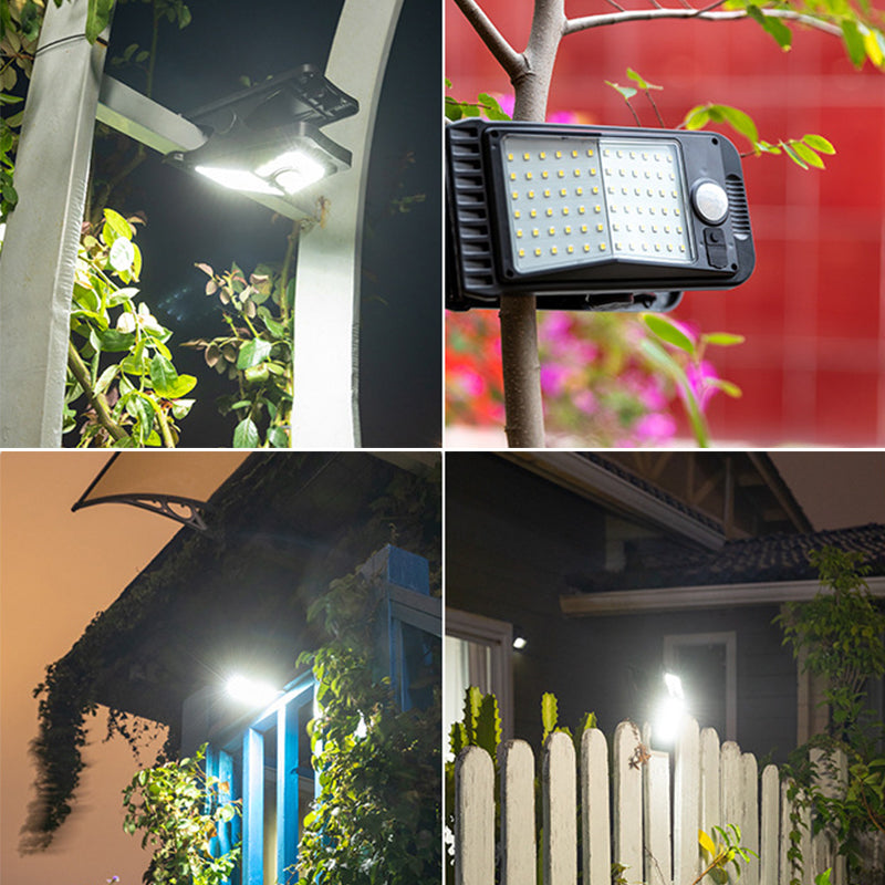 2024 New Arrival Clip Solar Fence Light Warm White 72 LEDS Waterproof Outdoor Wall Light PIR Motion Sensor Solar Garden Light