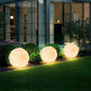 Rechargeable Waterproof Battery Operated Solar Charging Outdoor Beach Event Garden Led Ball Light Sphere Stone Lamp