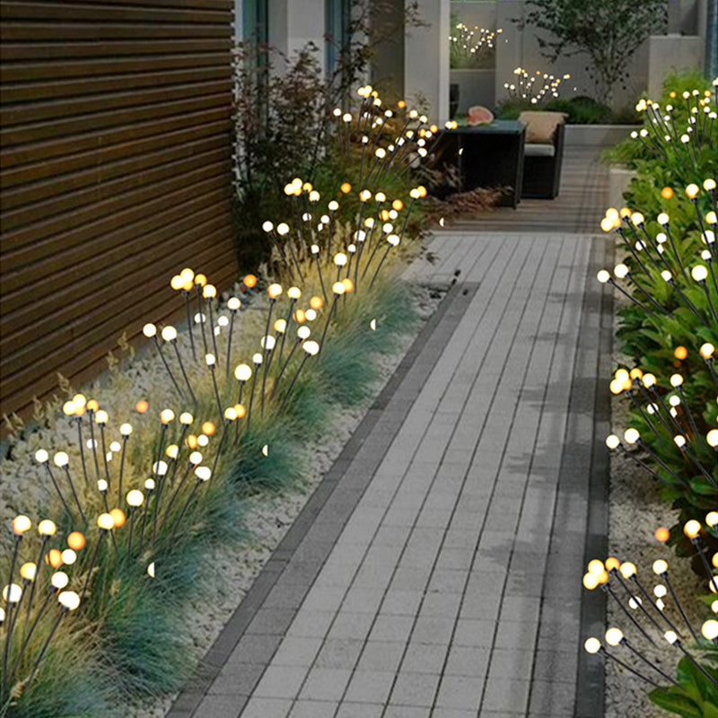 OEM Solar Garden Lights Waterproof Starburst Wind Swaying Firefly Lights Outdoor Garden Decorative Solar Lights