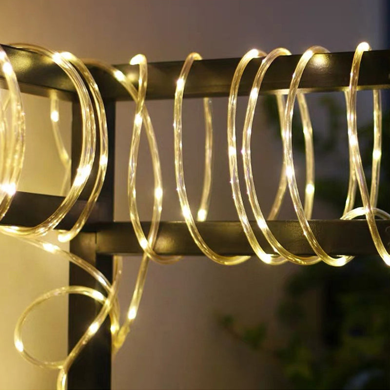 Led Outdoor Christmas Tree Solar Tube Rope Strip Fairy Lights