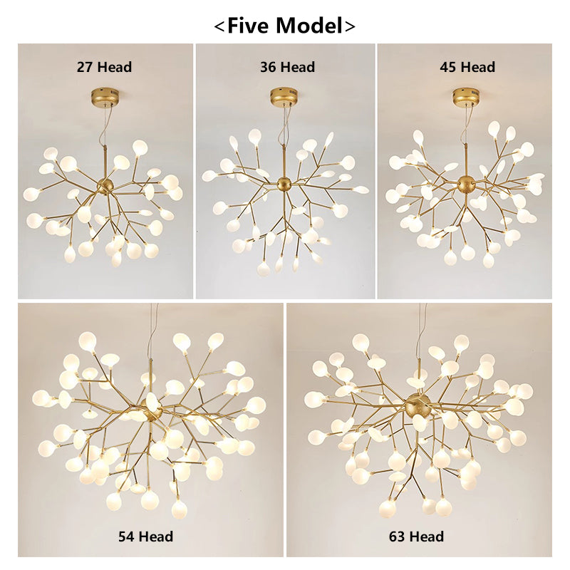 Firefly Chandelier Modern Minimalist Bedroom&Dining Room Lamp New Creative Ins Nordic Lamps Iron Chandeliers Firefly Chandelier