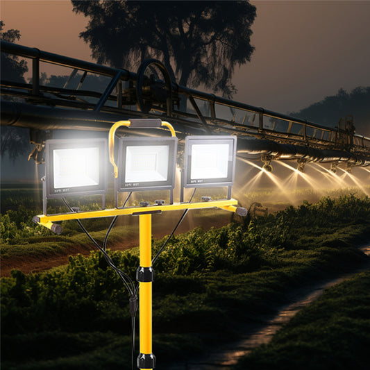 Factory 50W 150W 200W 300W Floodlights Workshop Lighting Lamp Waterproof Tripod Stand Dual Head Led Flood Lights Led Work Light