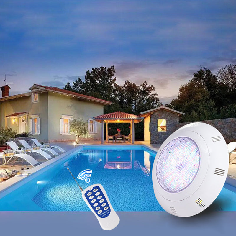 DC 12V Pool Light Surface Mounted Abs Remote Control Led Rgb Underwater Waterproof Swimming Pool Lamp