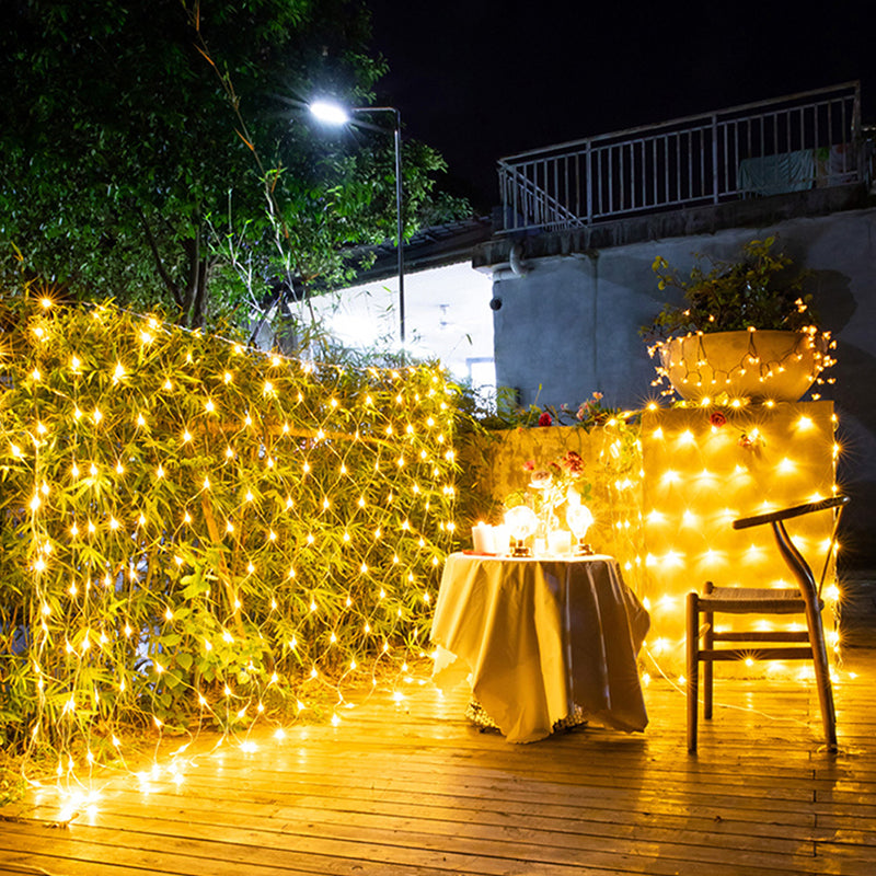 Outdoor party Festival Led Fairy String Mesh Net Lights With 8 Lighting Modes Warm White for Christmas Party Wedding Decoration
