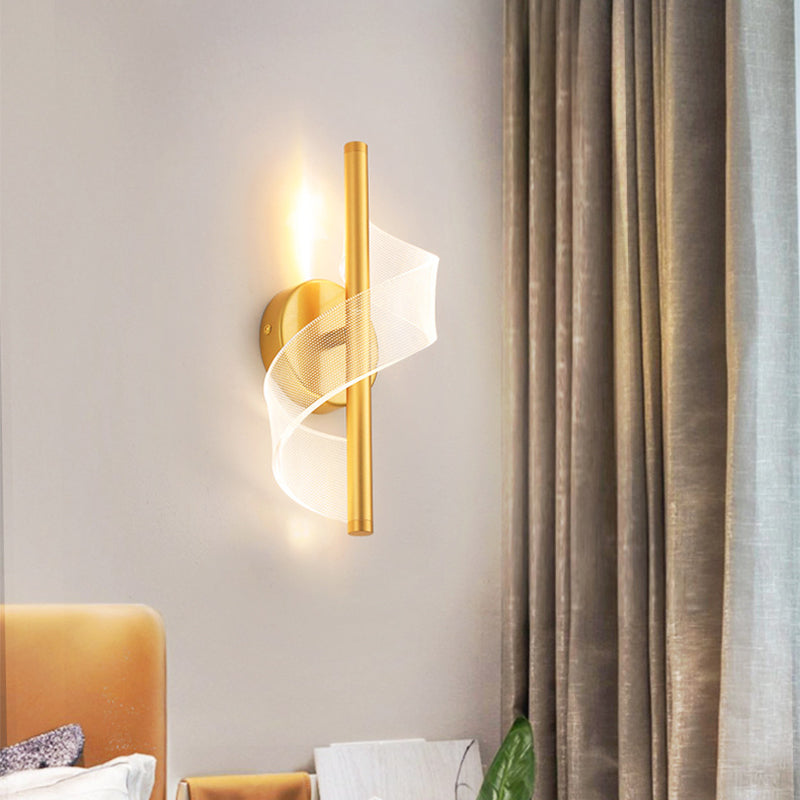 Modern Creative Screw Shape Living Room Backdrop Wall Lamp Designer Personalized Bedside Acrylic Wall Light