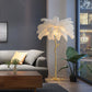 Modern Nordic Luxury Bedroom Living Room Resin Floor Light LED Standing Ostrich Feather Floor Lamp