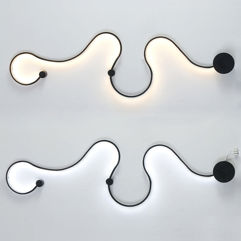 Nordic Modern Luxury Long Strip Snake Led Wall Sconce Lamp Interior Decoration Lighting