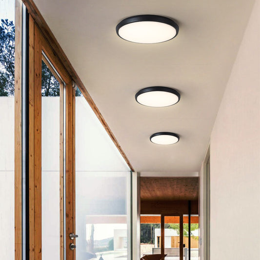 IP65 Waterproof Round Square Outdoor LED Ceiling Light for Balcony Corridor Courtyard Villa Garden