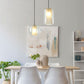 Modern Mini Smoky Gray Glass Chandelier Ceiling Pendant Lamp for Cafe Shop Restaurant Bedside Decoration