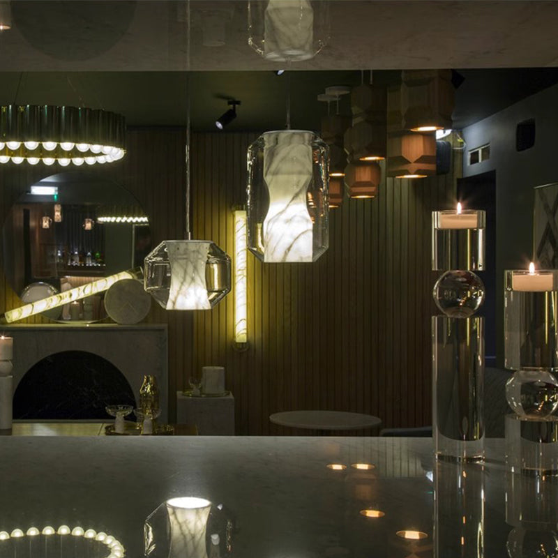 Postmodern Hotel Bedroom Glass Pendant Light Personalized Creativity Bar Coffee Shop Art Glass Pendant Lighting