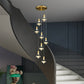 Luxury Bedside Lighting Pendant Hanging Copper Lamp Body Crystal Shade Decorative Pendant Light