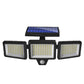 3 Heads LED Solar Motion Sensor Security Garden Light IP65 Waterproof Solar Wall  Lights with 360 Wide Lighting Angle