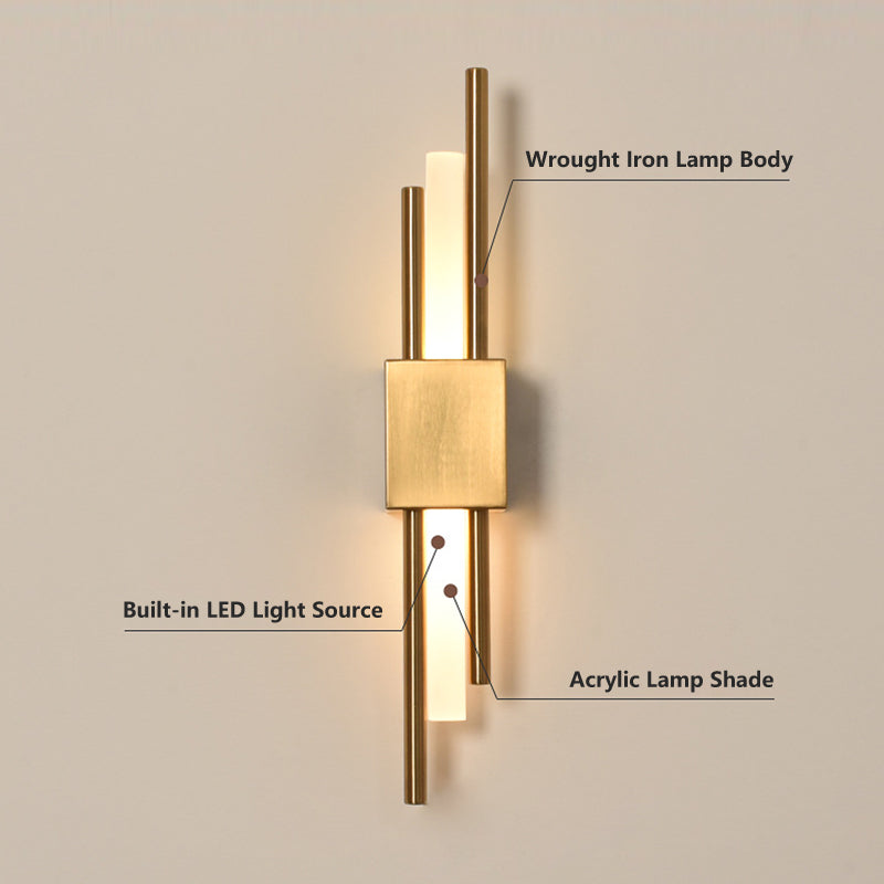 Decorative Modern LED Wall Lighting Creative Golden Acrylic Sconce Mounted Indoor Surface Reading Home Wall Lamps