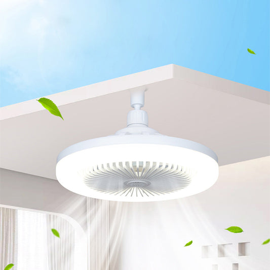 Bedroom Kitchen Dimmable 3 Wind Speeds Remote Control Base Enclosed E27 Led Bulb Socket Fan Ceiling Fan With Light