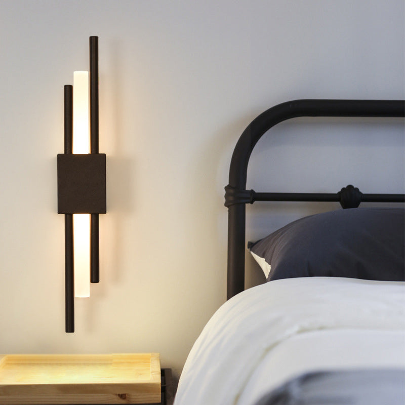 Modern Simple Indoor Decoration Bedside Background Creative Iron Acrylic Nordic LED Wall Lamp