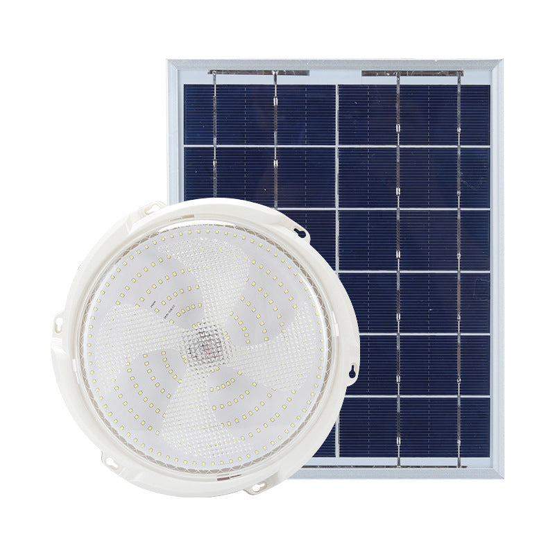 Outdoor Indoor Lighting Waterproof Ip65 Solar Led Ceiling Light With Remote Control Solar Panel For Home Garden Corridor