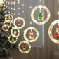 Window Curtain Christmas Ring Lights with Ornament Toy LED Indoor Outdoor Xmas for Tree Home Garden Decorations
