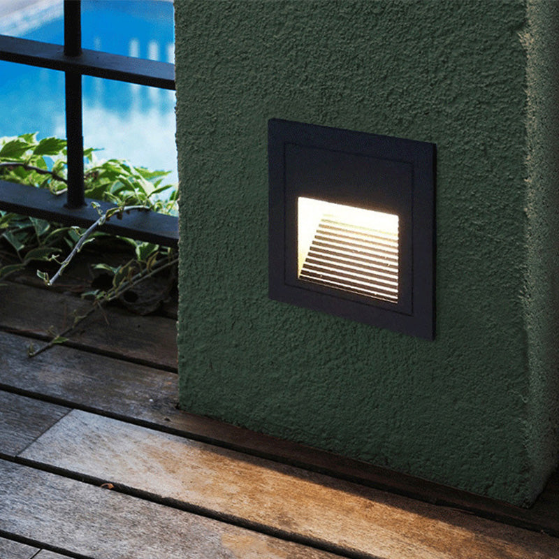 Outdoor Indoor Waterproof IP65 Mini Square Smart Recessed Motion Sensor Step Lights Side Staircase LED Stair Wall light