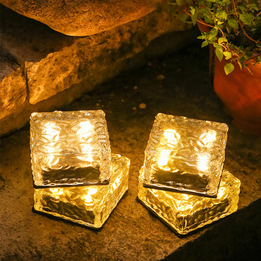 Solar Lights LED Ice Flower Ground Buried Lamp for Outdoor Yard Dock Road Path Garden Decoration