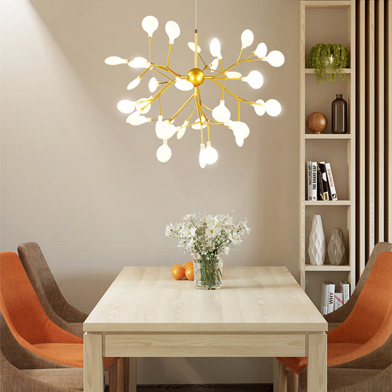 Hotel Home Nordic Style Chandelier Dining Room Pendant Light Led Hanging Acrylic Firefly Shape Chandelier