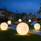Rechargeable Waterproof Battery Operated Solar Charging Outdoor Beach Event Garden Led Ball Light Sphere Stone Lamp