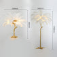 Modern Nordic Luxury Bedroom Living Room Resin Floor Light LED Standing Ostrich Feather Floor Lamp