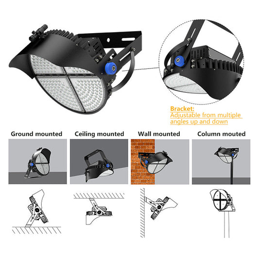 Outdoor Soccer Stadium Sports Field Waterproof IP66 400W 600W 1000W 1600W LED Sports Stadium Light