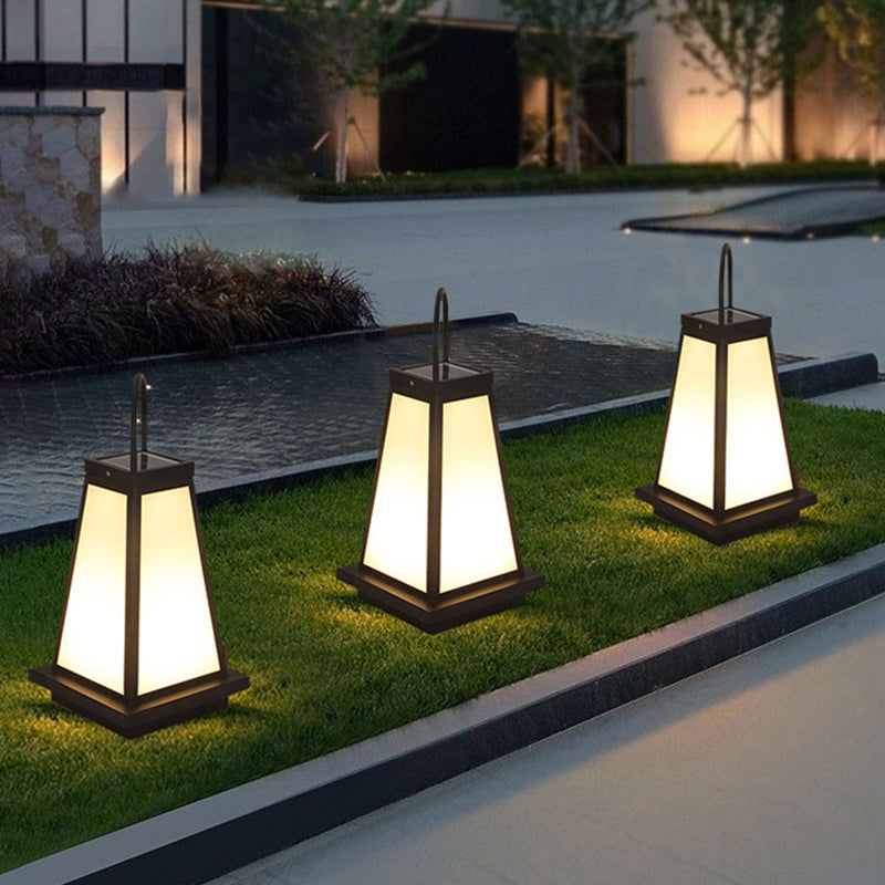 Yard Villa Lawn Waterproof Small Square Chinese Landscape Night Solar Powered Outdoor Garden Decorative Lights