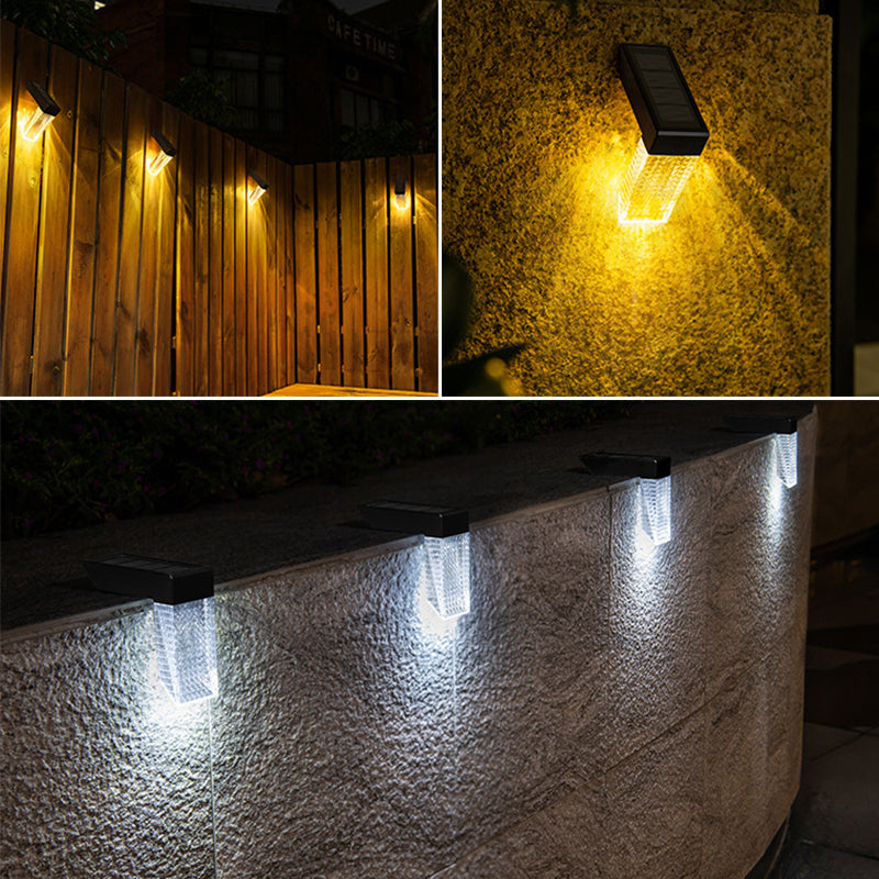 Modern Design Led Gate Landscape Lighting Rgb & Warm White Outdoor Solar Light For Lawn Garden Villa Courtyard