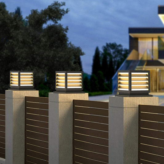 Modern LED Solar Power Main Gate Light for Home Garden Outdoor Waterproof Pillar Wall Post Lamp