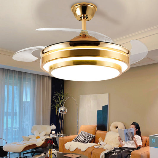 Intelligent Nordic Luxury Restaurant Living Room Bedroom Variable Frequency Silent Integrated Fan Light