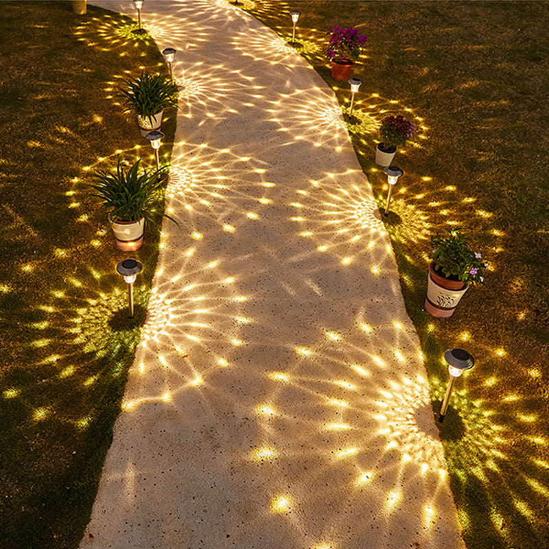 Solar Outdoor Garden Decorative Lights Solar Garden Warm Light Waterproof Solar Pathway Landscape Lights