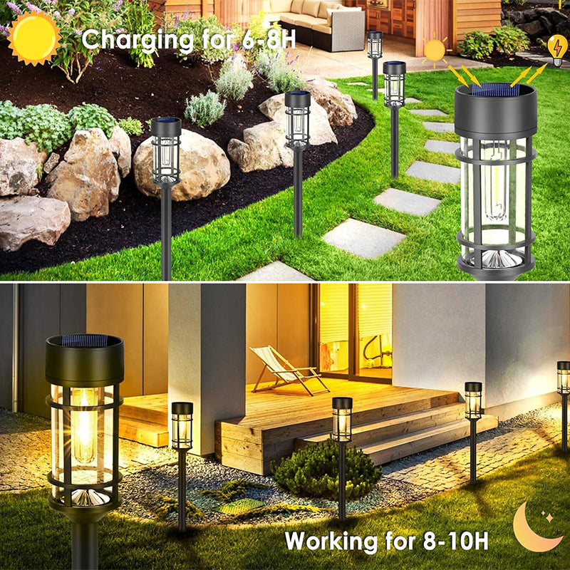 Retro Atmosphere Waterproof Tungsten Wire Solar Lawn Insertion Light for Garden Path Light Courtyard