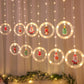 Christmas Decoration LED Lights String Ring Leather Curtain Lights Christmas Tree Pendant Atmosphere Lights
