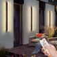 Solar Outdoor Wall Lamp Linear Strip Wall Lamp IP65 Waterproof 3000K Warm Garden Sconce LED Long Solar outdoor Wall Lights