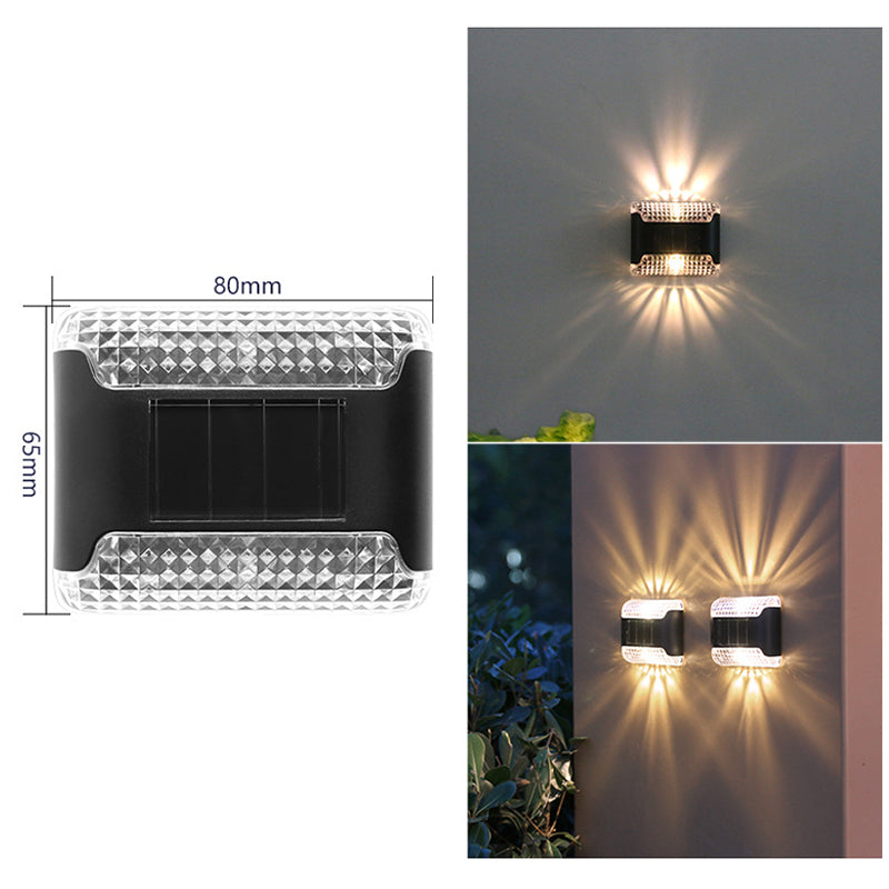 LED Solar Wall Light Outdoor Porch Garden Waterproof Wall Lamp Up and Down Luminous Courtyard Staircase Solar Light for Garden