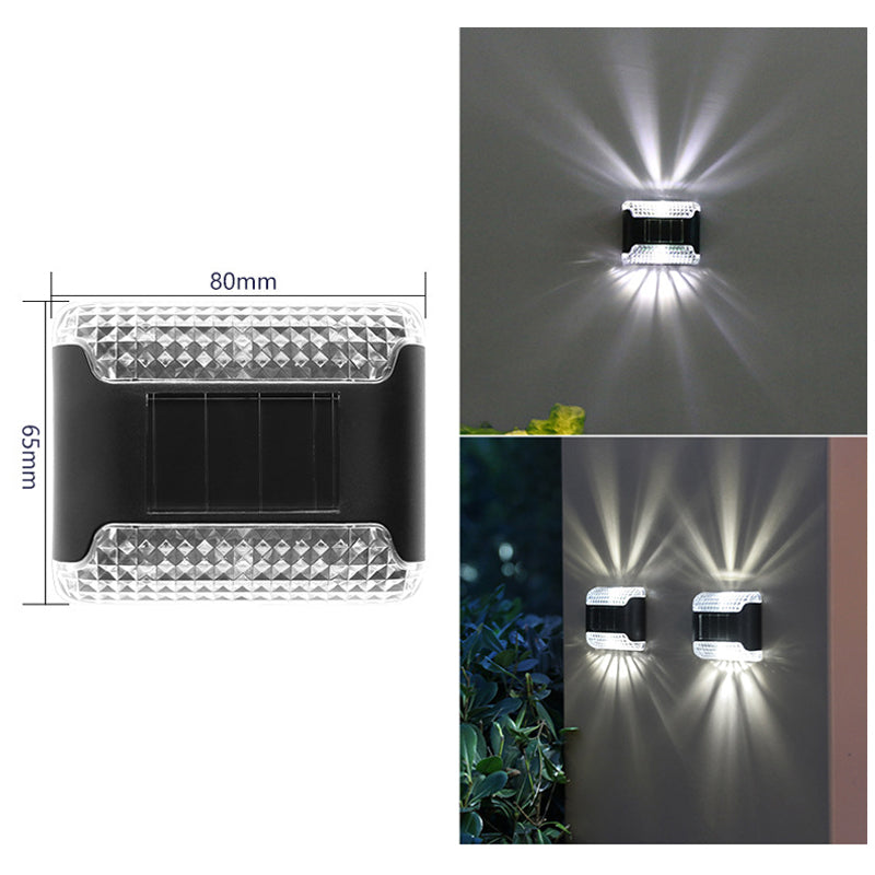 Cheap Factory Price IP65 Sensor Solar Wall Light Lawn Led Outdoor Lighting Solar Garden Lights Aluminum 80 Warm White