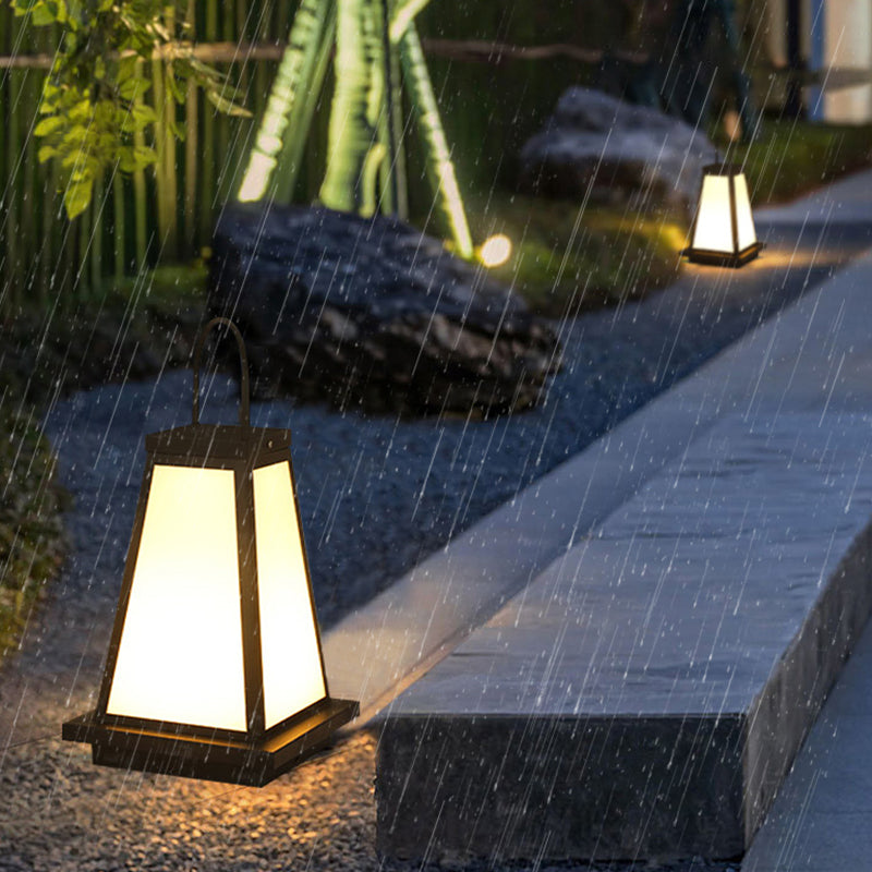 Yard Villa Lawn Waterproof Small Square Chinese Landscape Night Solar Powered Outdoor Garden Decorative Lights