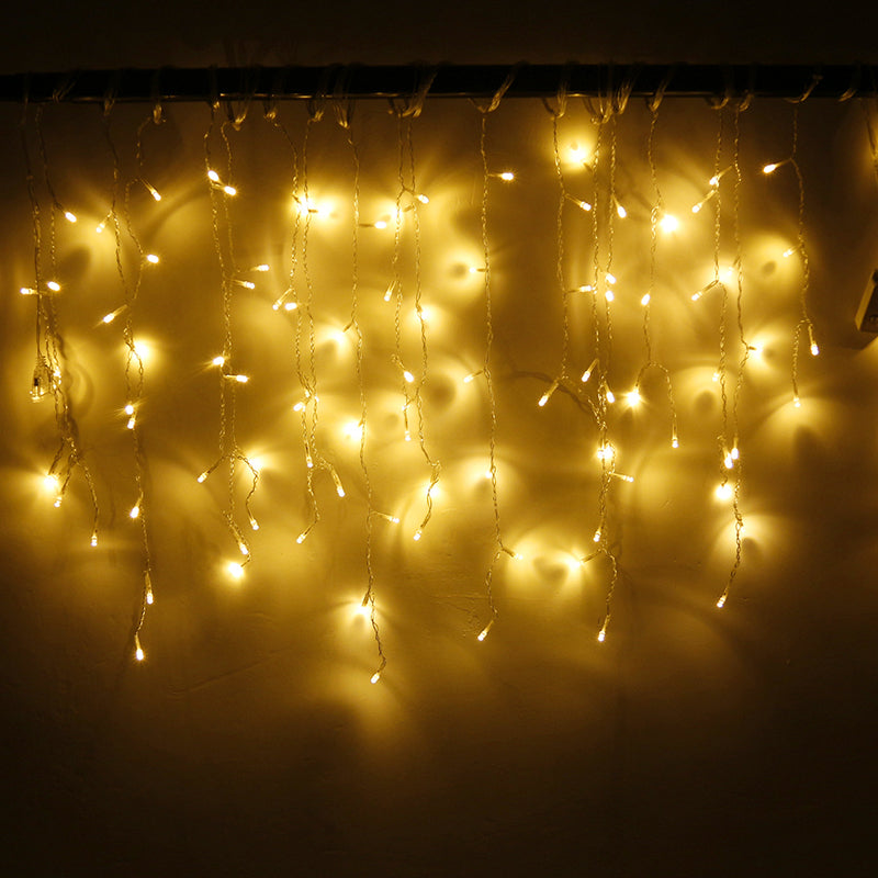 4M Christmas Garland LED Curtain Icicle String Lights Droop 0.4-0.6m AC 220V110V Garden Street Outdoor Decorative Holiday Light