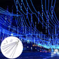 Christmas Outdoor Lighting 50CM LED Meteor Shower Rain Lights Pendant Lamp 8 Tubes Warm White Colorful Meteor Light