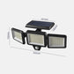 Solar Garden Light  IP65 Waterproof Motion Sensor Outdoor 3 Head Remote Control Solar Security Wall Light