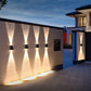 Good Price Outdoor Patio Garden Lamp Decorative Exterior Updown Lighted Waterproof IP65 Led Solar Powered Wall Light