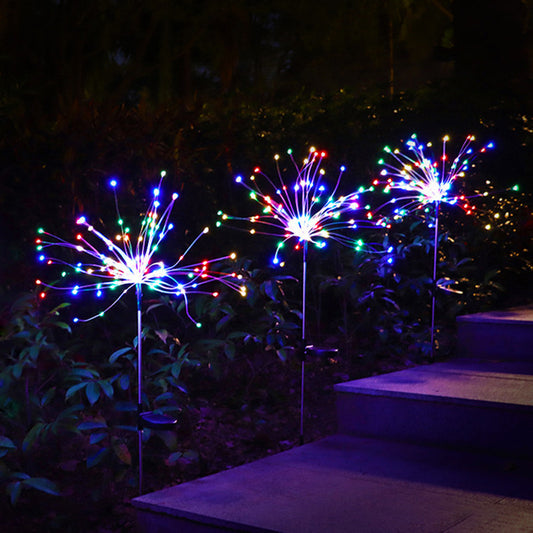 Outdoor Decoration Landscape Garden Solar Powered Solar Led Christmas Fireworks String Lights