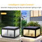 Solar Powered Garden Light Waterproof Outdoor Solar LED Gate Pillar Light for Garden Yard Fence Patio Deck Porch