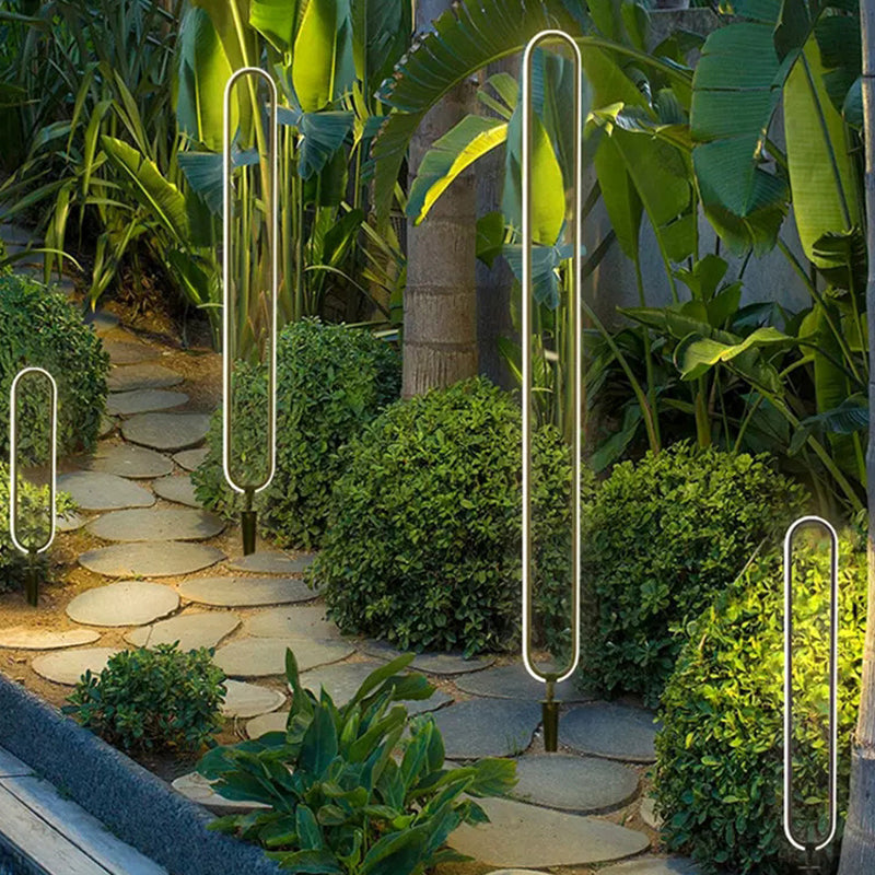 Outdoor LED Garden Lighting Line Oval Lawn Lamp Waterproof Simple Landscape Outdoor Garden Light