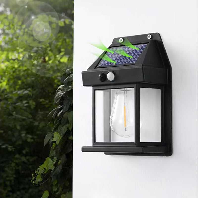 Tungsten Bulb Solar Wall Lamp LED Solar Outdoor Garden Wall Light with Sensor Wireless IP65